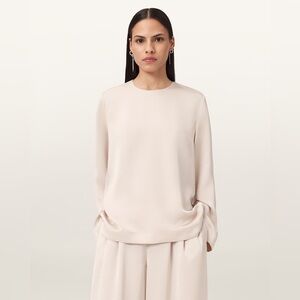 NWT AllSaints Leanne Satin Relaxed Top Size 6